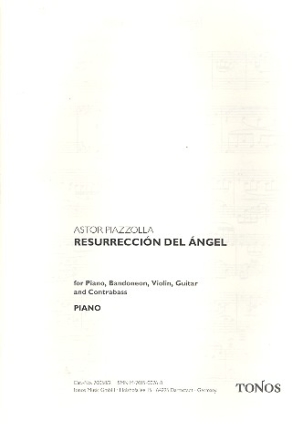 Resurreccin del angel fr Klavier, Bandoneon, Violine, E-Gitarre und Bass Stimmen