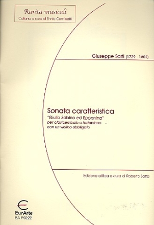 Sonata caratteristica per clavicembalo (pianoforte) con un violino obbligato