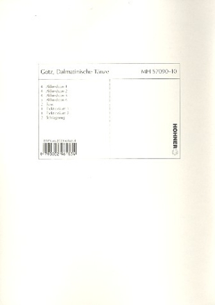 Dalmatinische Tnze fr Akkordeonorchester Stimmenset (4-4-4-3)