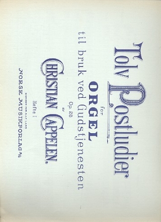 12 postludier op.28 vol.1 (nos.1-6) for orgel