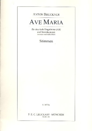 Ave Maria fr Gesang (tief) und Streichquintett Instrumentalstimmen