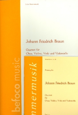 Quartett fr Oboe, Violine, Viola und Violoncello Studienpartitur und Stimmen