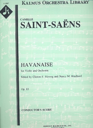 Havanaise op.83 for violin and orchestra score
