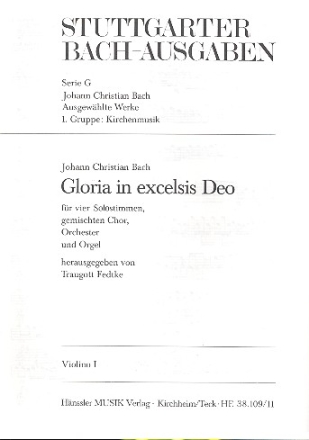 Gloria in excelsis Deo fr Soli, gem Chor und Orchester Violine 1