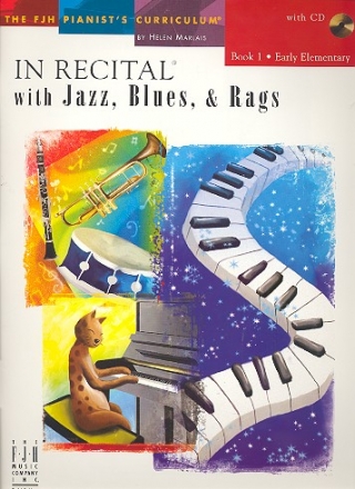 In Recital with Jazz Blues and Rags vol.1 (+CD): for piano (with teacher's part)
