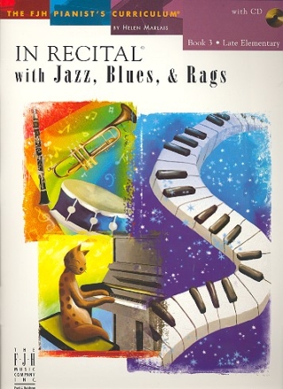 In Recital with Jazz Blues and Rags vol.3 (+CD): for piano (with teacher's part)