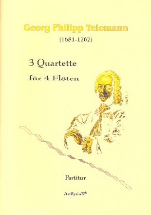 3 Quartette fr 4 Flten Partitur