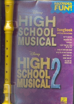 High School Musical vol.1 and 2 (Selections) for soprano recorder book plus instrument
