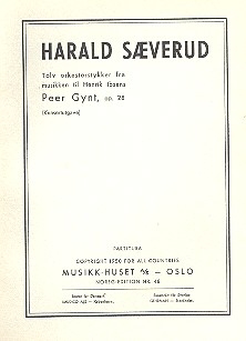 Peer Gynt op.28 fr Orchester Studienpartitur