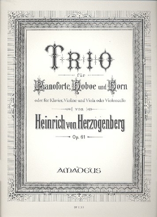 Trio D-Dur op.61 fr Oboe (Violine), Horn (Viola/Violoncello) und Klavier Partitur und Stimmen