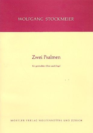 2 Psalmen fr gem Chor und Orgel Partitur