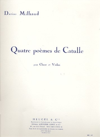 4 pomes de Catulle pour chant et violon