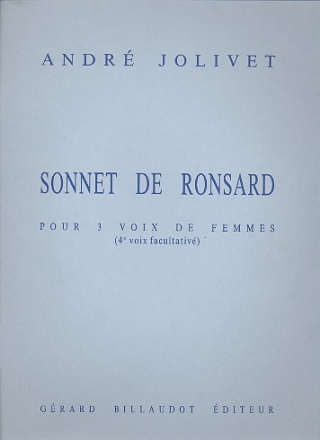 Sonnet de Ronsard pour 3-4 voix de femmes partition