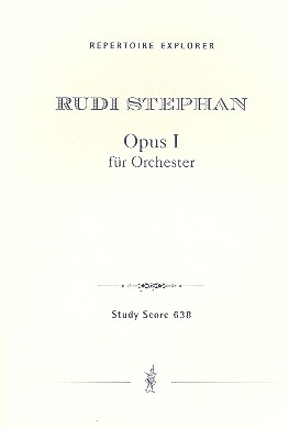 Opus 1 fr Orchester Studienpartitur