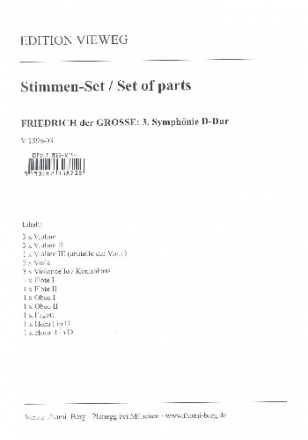 Sinfonie Nr.3 fr Orchester Stimmensatz (Streicher 3-3-1--2-3)