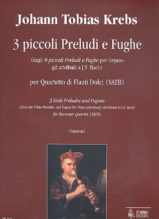 3 piccoli preludi e fughe per quartetto di flauti dolci (SATB) partitura e parti