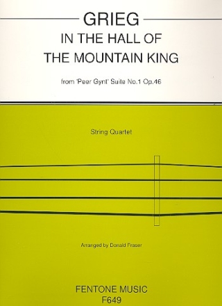In the Hall of the Mountain King op.46 for string quartet score and parts