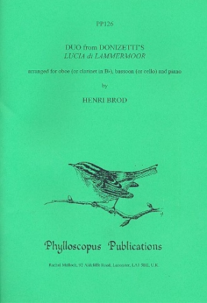 Duo from Donizetti's Lucia di Lammermoor op.55 for oboe, (Clarinet), bassoon (cello) and piano