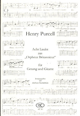 8 Lieder aus Orpheus Britannicus fr Gesang und Gitarre Partitur (en)