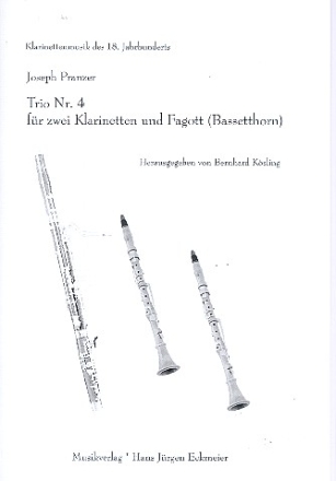 Trio Nr. 4 fr 2 Klarinetten und Fagott (Bassetthorn) Partitur und Stimmen
