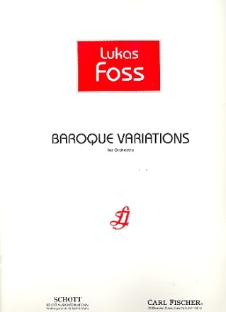 Baroque Variations for orchestra score
