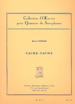 Cache-Cache fr 4 Saxophone (SATBar) Partitur und Stimmen