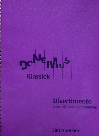 Divertimento op.16,1 fr Flte, Oboe, Klarinette, horn und Fagott,  Partitur