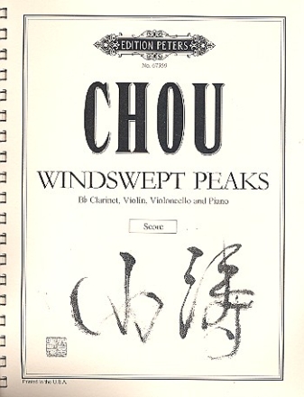 Windswept Peaks for clarinet, violin, violoncello and piano Score