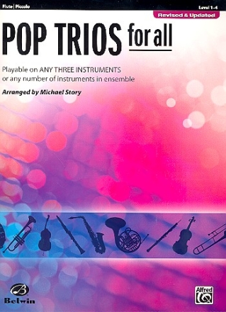 Pop Trios for all for 3 instruments (3-part ensemble) flute/piccolo score