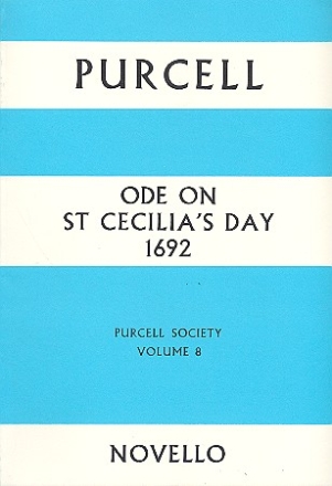 The Works of Henry Purcell vol.8 Ode on St. Cecilia's Day