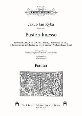 Pastoralmesse fr gem Chor und Orchester Partitur (lat)