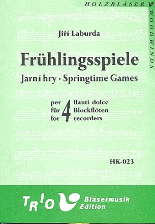 Frhlingsspiele fr 4 Blockflten (SSAA) Partitur und Stimmen