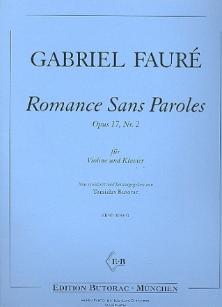 Romance sans paroles op.17,2 fr Violine und Klavier