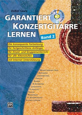 Garantiert Konzertgitarre lernen Band 2 (+CD) fr Gitarre