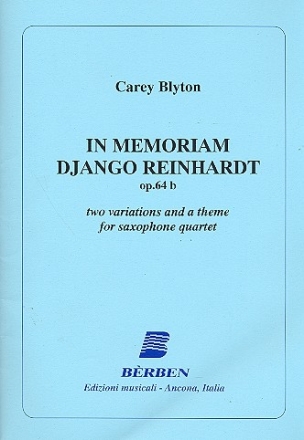 Im memoriam Django Reinhardt op.64b for 4 saxophones (SATBar) score and parts