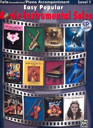 Easy popular Movie Instrumental Solos (+CD): for viola and piano