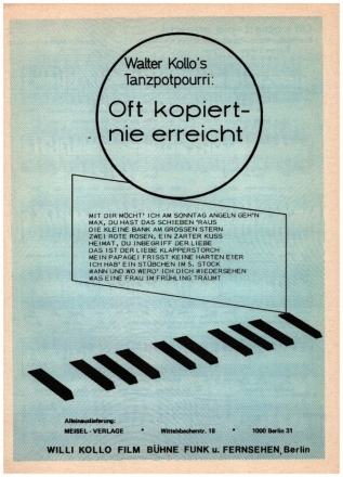 Oft kopiert nie erreicht fr Klavier (+Text)