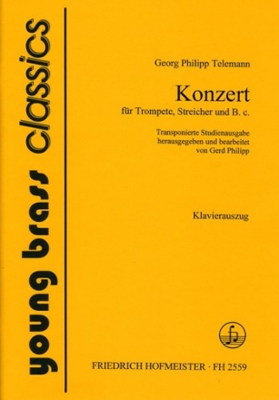 Konzert  fr Trompete, Streicher und Bc fr Trompete in C und Klavier