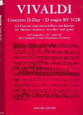 Konzert D-Dur RV312R fr Violine und Streicher fr Flautino (Sopranblockflte) und Klavier