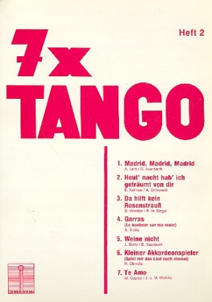 7 x Tango Band 2 fr Gesang und Klavier