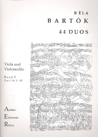 44 Duos Band 1 (Nr.1-30) fr Viola und Violoncello 2 Spielpartituren
