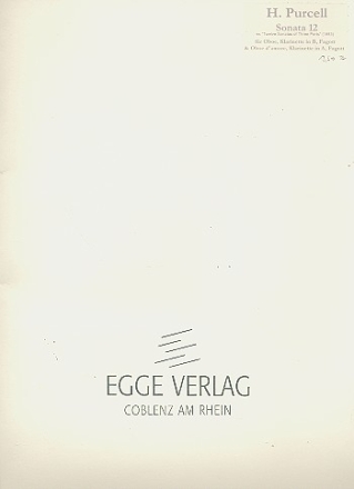 Sonate Nr.12 fr Oboe (Oboe d'amore), Klarinette und Fagott 4 Spielpartituren