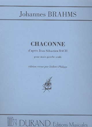 Chaconne  pour piano (main gauche seule)