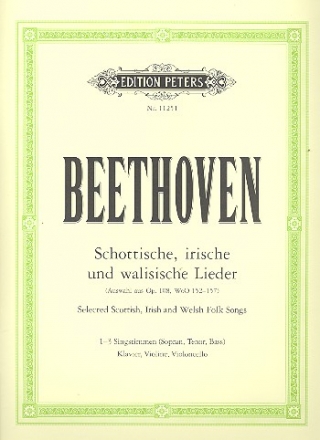 Schottische, irische und walisische Lieder aus op.108 fr 1-3 Singstimmen, Violine, Violoncello und Klavier Instrumentalstimmen