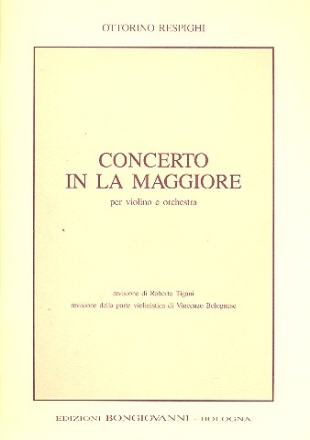 Concerto La maggiore per violino e orchestra per violino e pianoforte