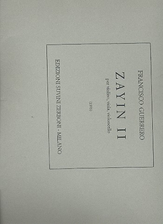 Zayin 2 per violino, viola e violoncello parti