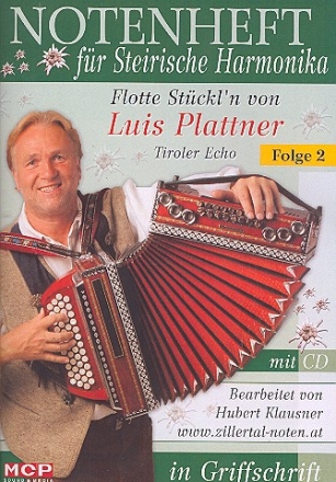 Flotte Stckl'n Band 2 (+CD) fr Steirische Harmonika in Griffschrift