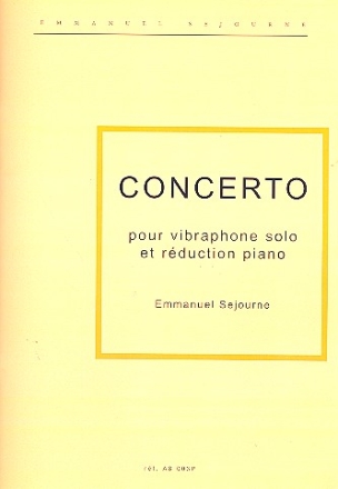 Concerto pour vibraphone et orchestre à cordes reduction pour vibraphone et piano