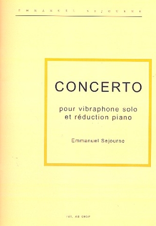 Concerto pour vibraphone et orchestre  cordes reduction pour vibraphone et piano