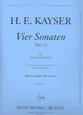 4 Sonaten op.33 Band 1 (Nr.1 und 2) Violine und Klavier
